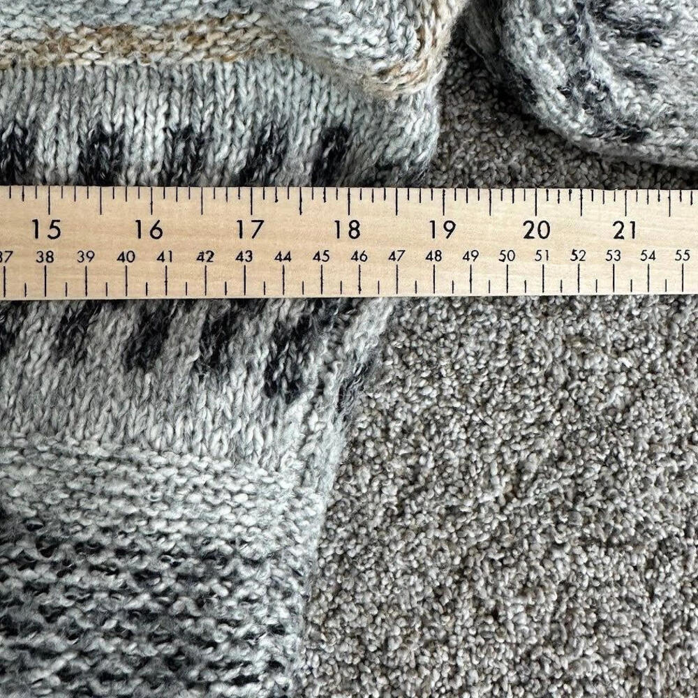 CAbi Shetland Womens Sweater XS‎ Waterfall open Cardigan Fringe Knit boho jacket - Picture 7 of 9